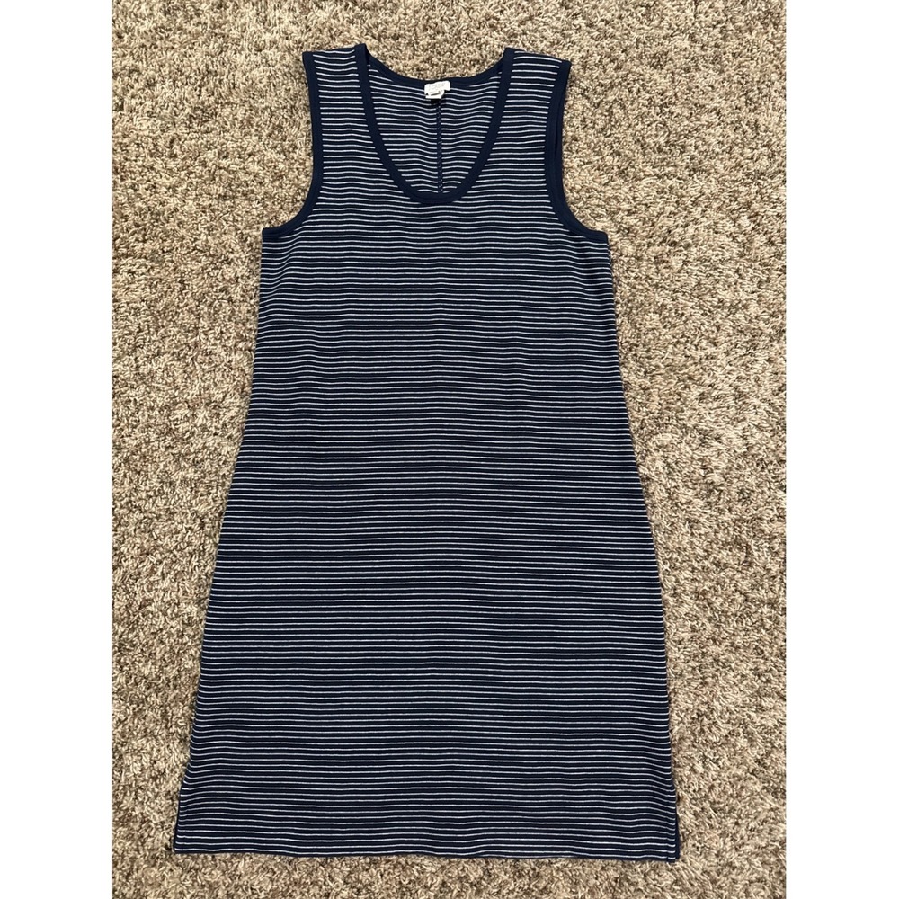 J.Crew Womens Navy Nautical Minimalist Sleeveless Dress Coastal Preppy Casual S